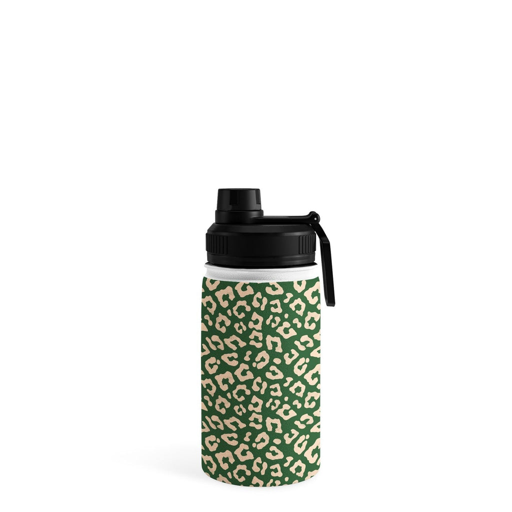 Avenie BR Cheetah Print In Green Water Bottle