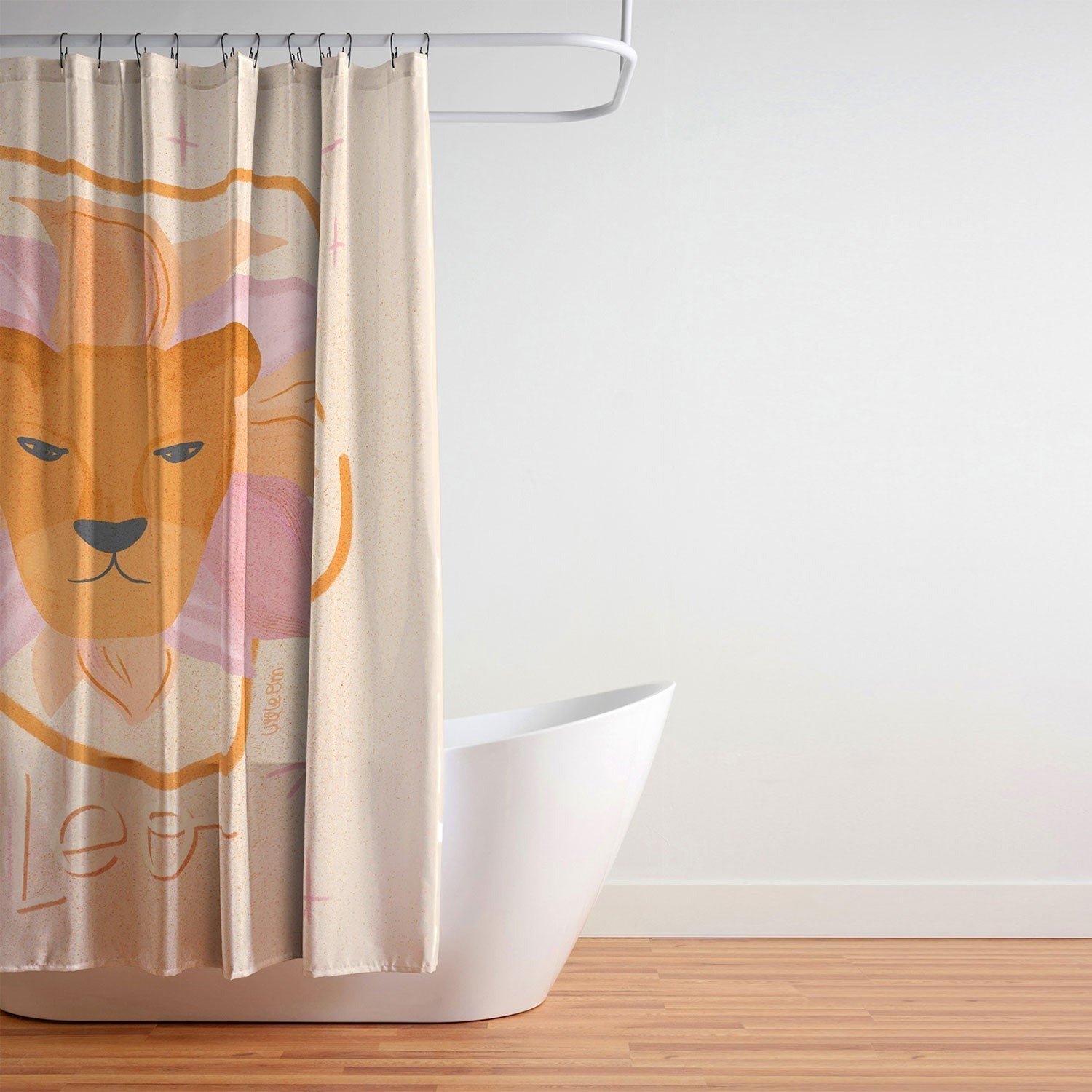 Little Om Zodiac Signs Leo Shower Curtain