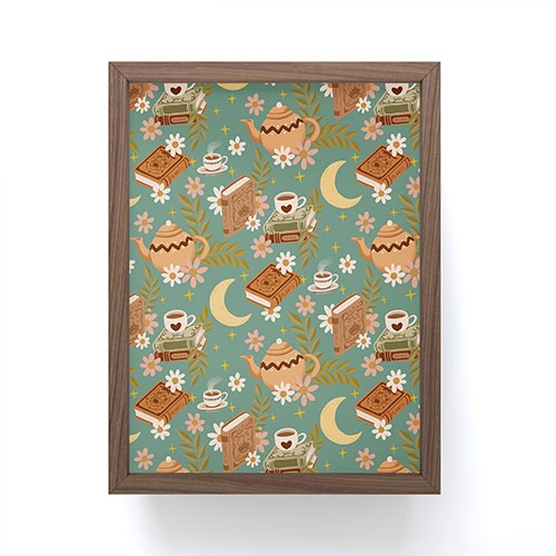Avenie Moonlit Reading Nook I Framed Mini Art Print