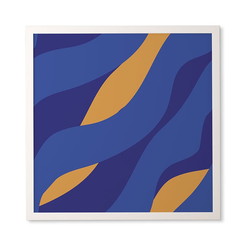 Camilla Foss Pebbles in Stream Framed Wall Art