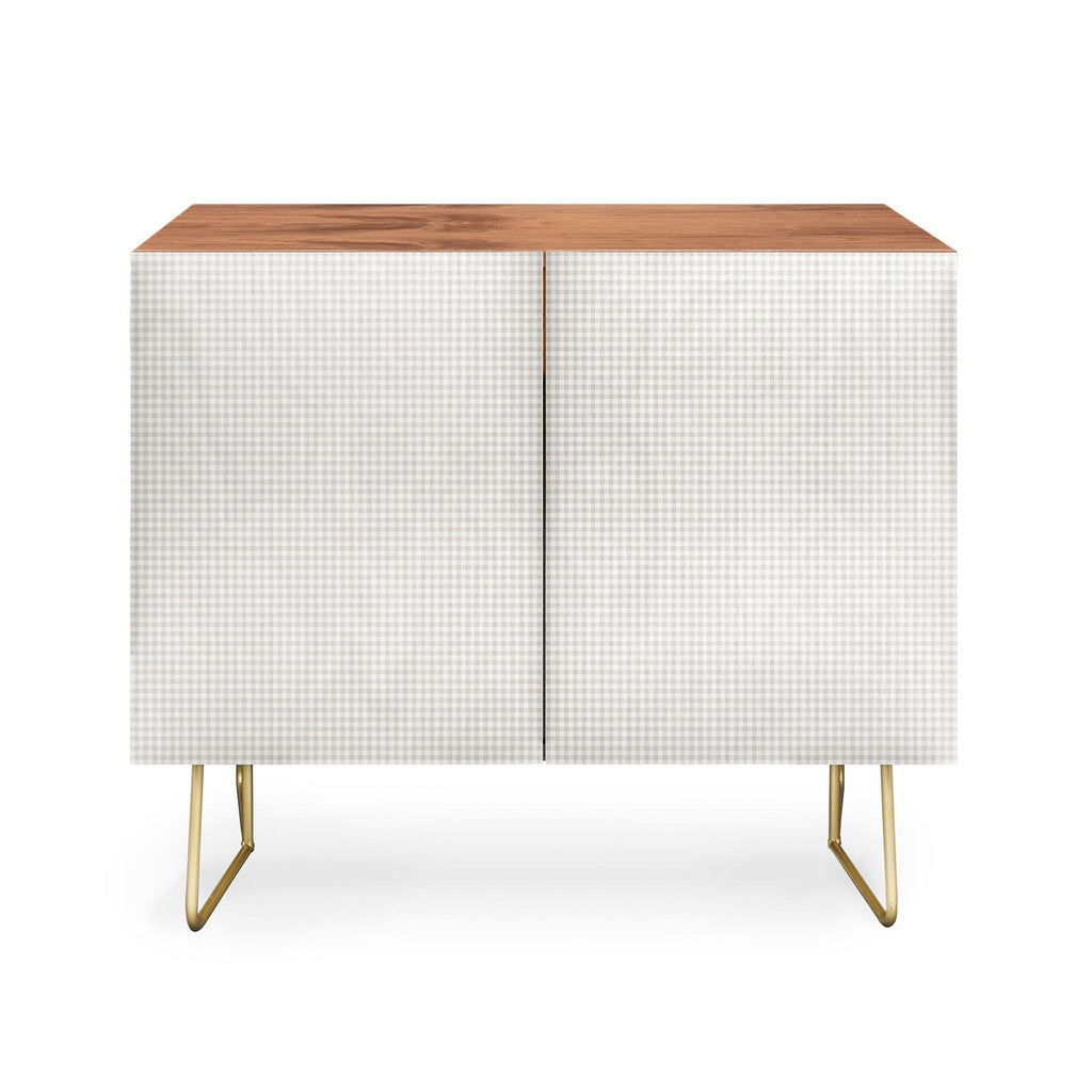 Colour Poems Gingham Plaid Pattern Cloud White Credenza