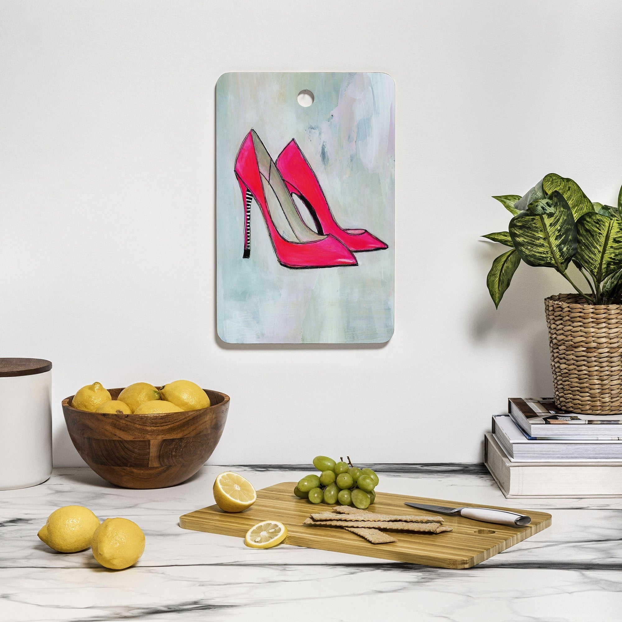 Sophia Buddenhagen Neon Walk Cutting Board Rectangle