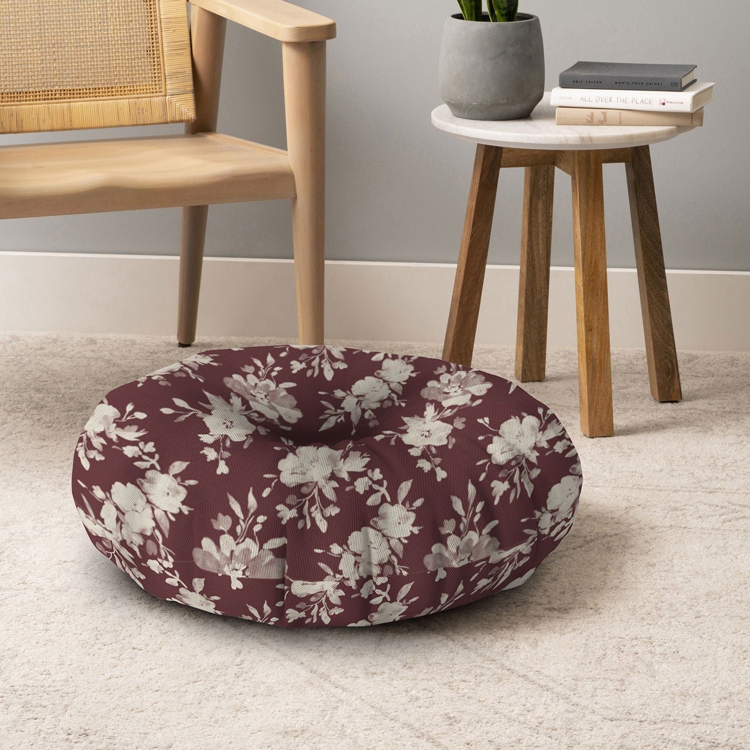 Marta Barragan Camarasa Antique Petal Romance Floor Pillow Round