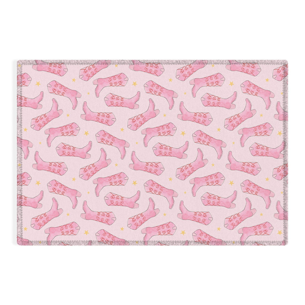 Love_Ryming Stars and Boots Outdoor Rug