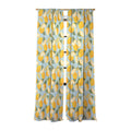 Jessica Molina Lemon Pattern on Sky Blue Sheer Window Curtain