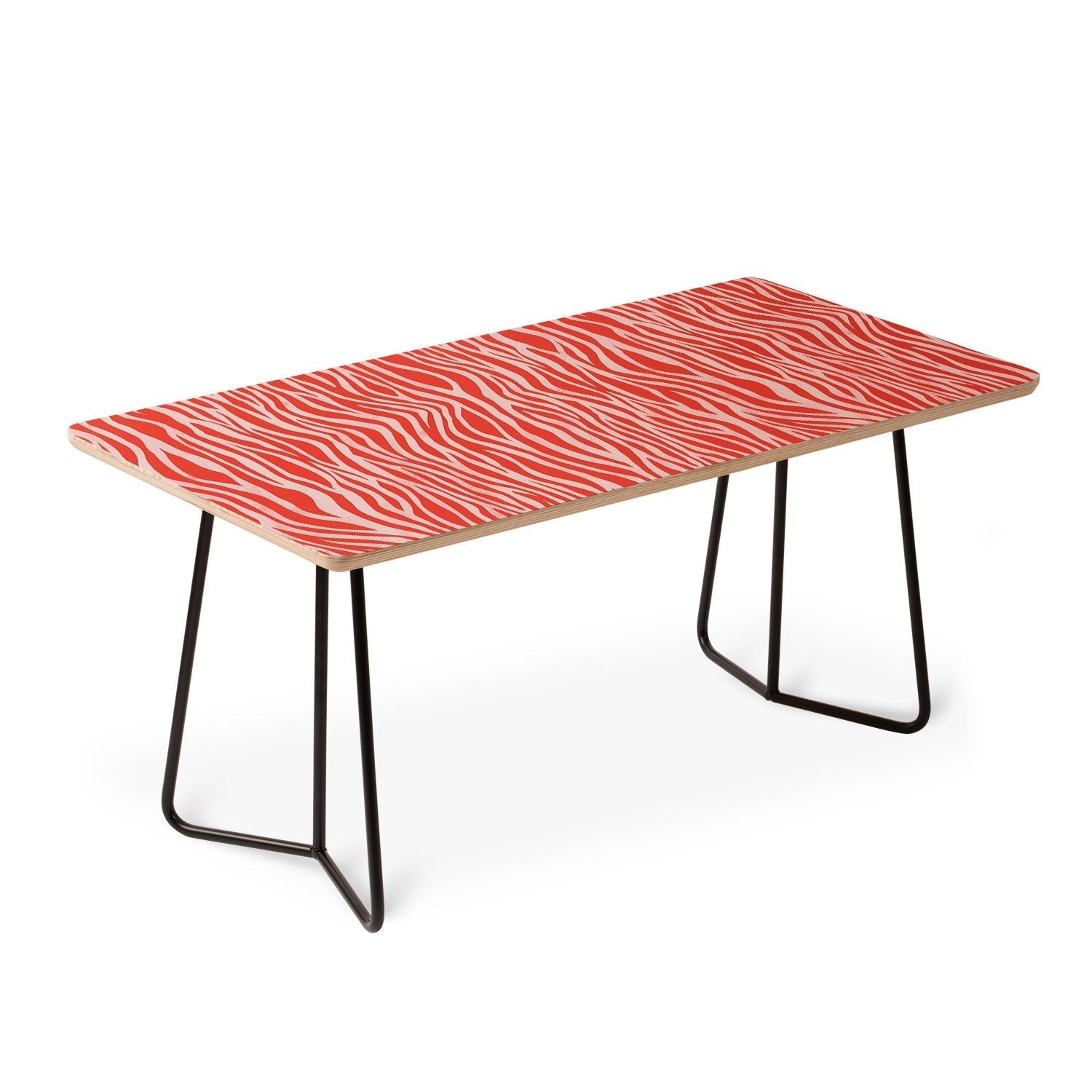 Avenie BR Red Zebra Stripe Coffee Table