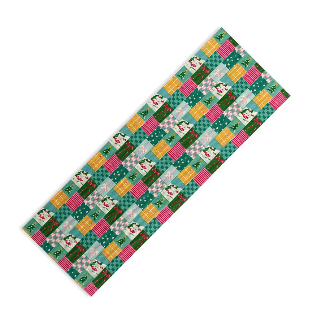LouBruzzoni Cozy Christmas Patchwork Yoga Mat