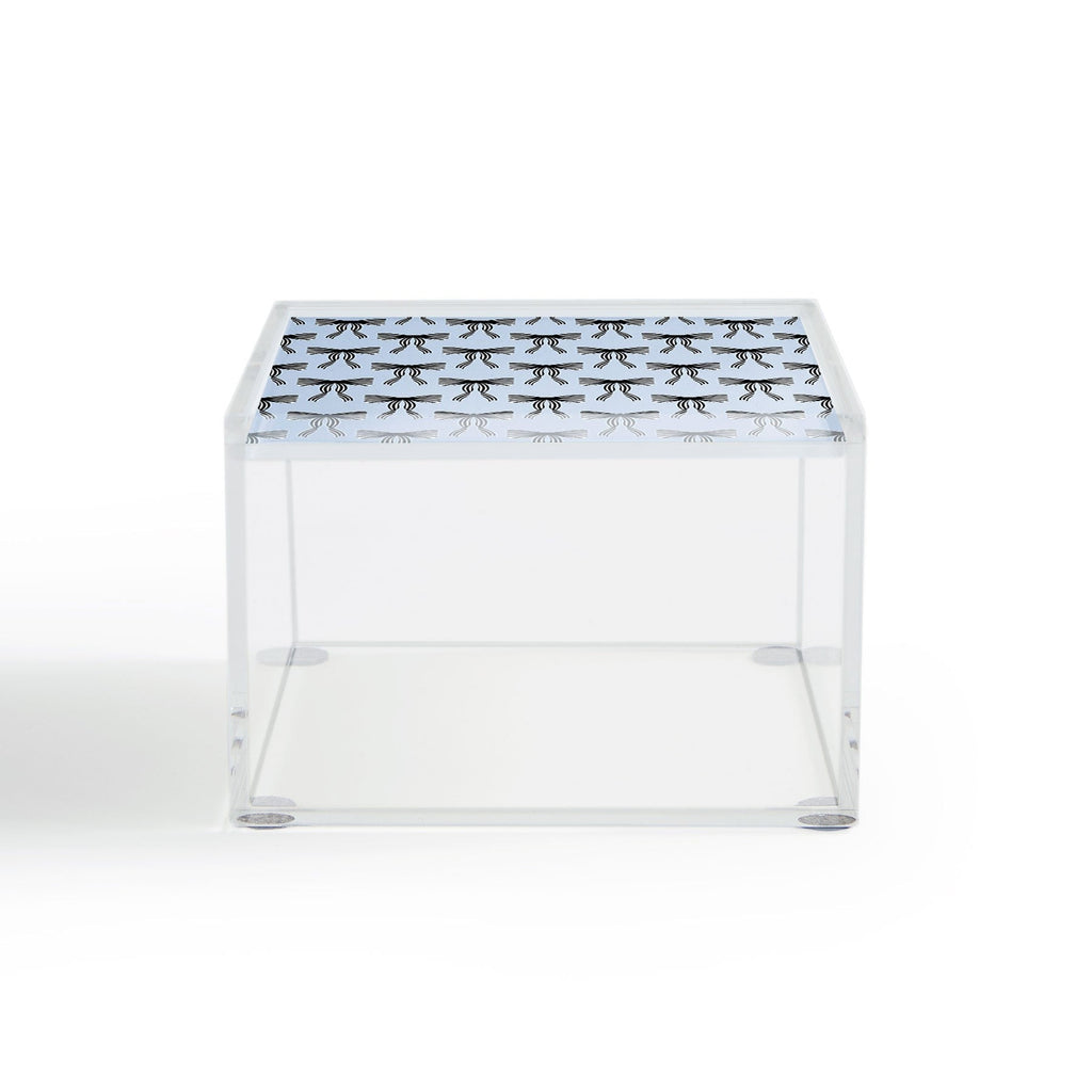 Design by Spark Black Striped Bows Acrylic Box