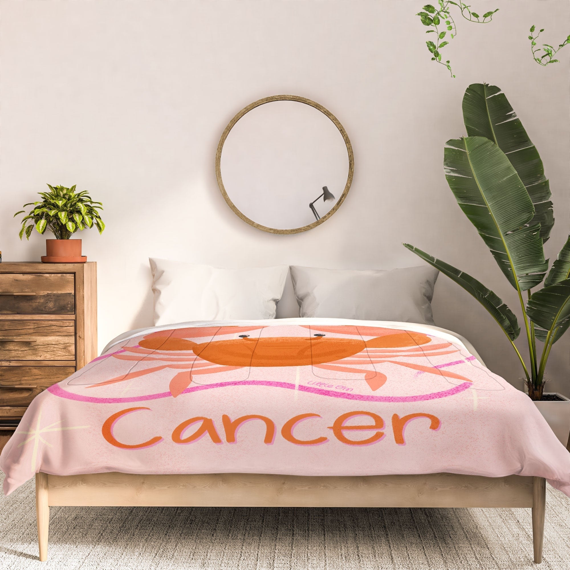 Little Om Zodiac Signs Cancer Comforter