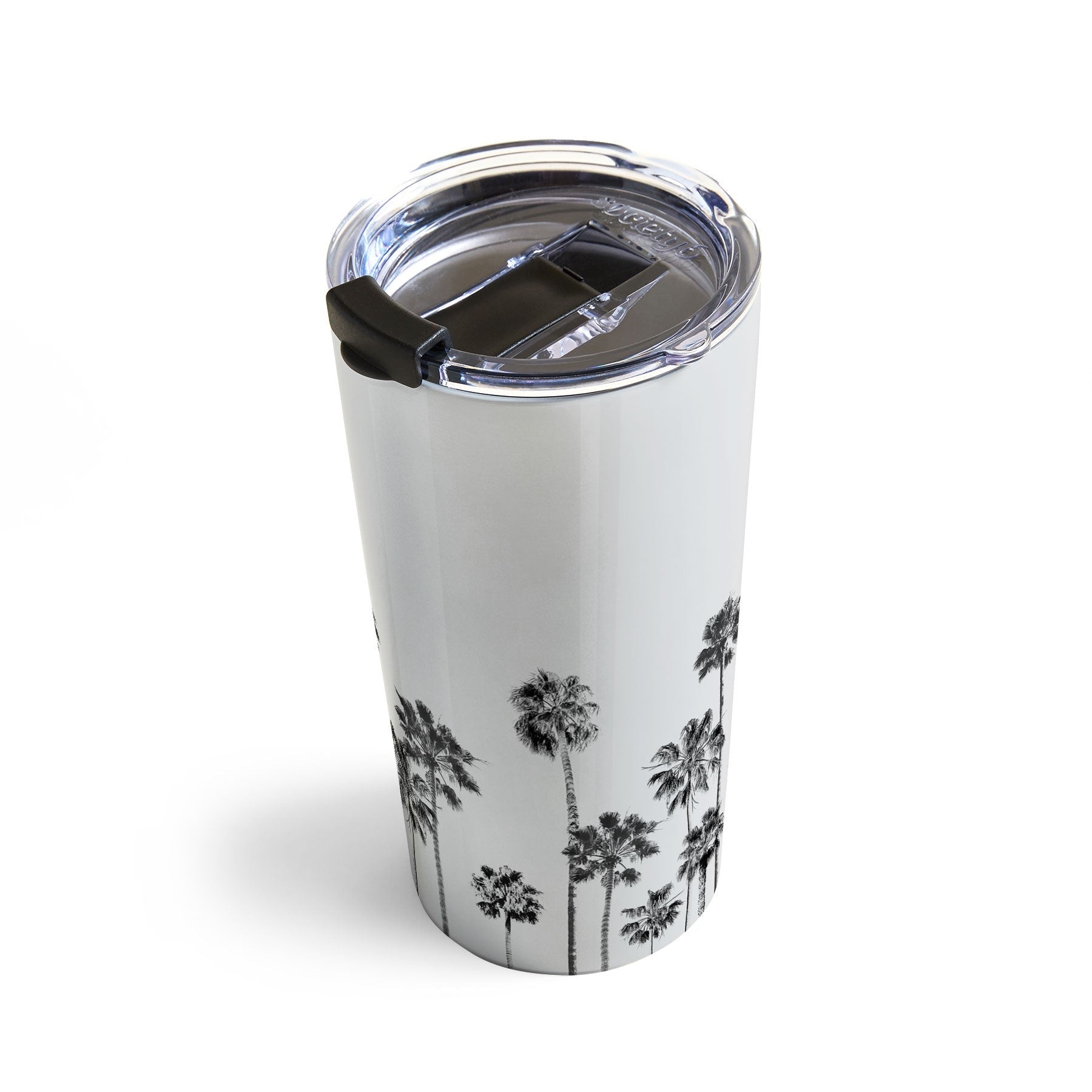 Gal Design Black And White Palms Travel Mug