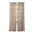 Ninola Design Botanic Retreat Painterly Tropical Flowers Sage Green Sheer Window Curtain