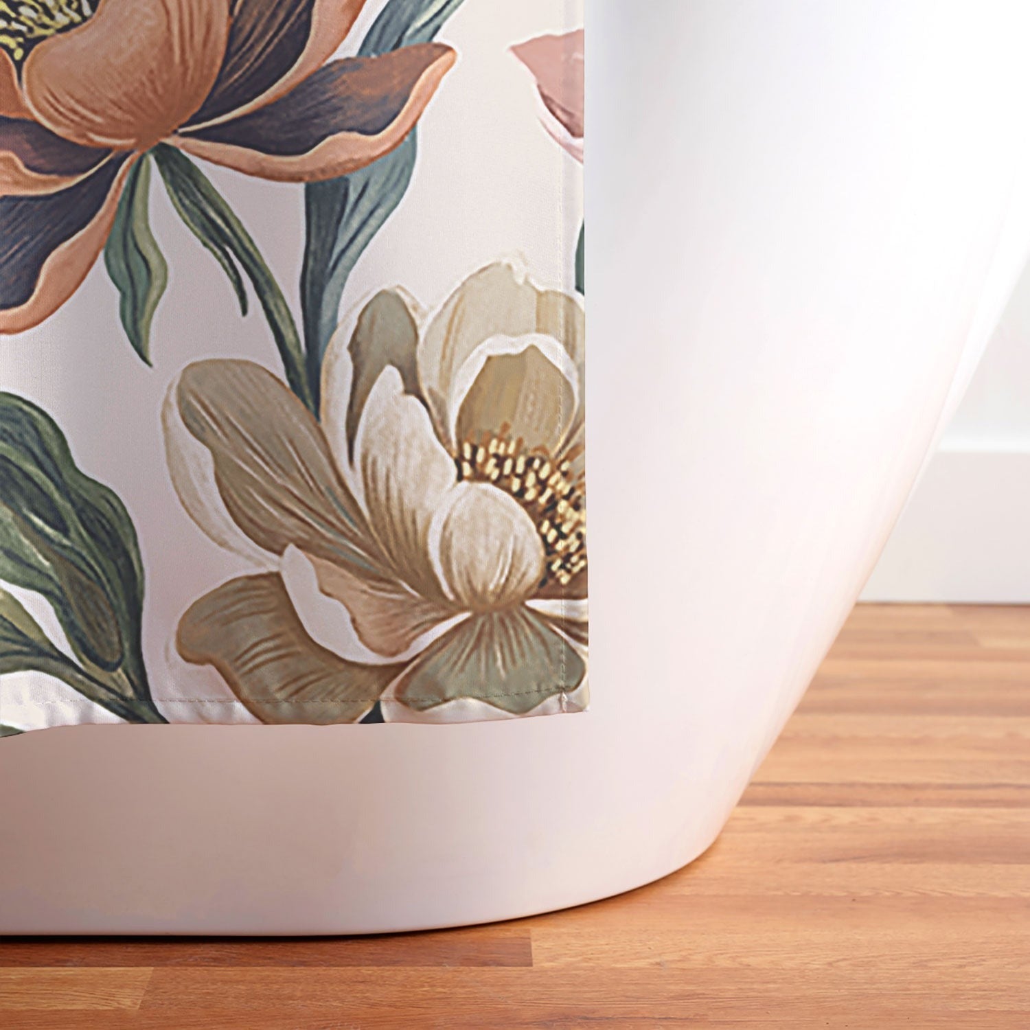 Marta Barragan Camarasa Hand Painted Peony Florals Shower Curtain
