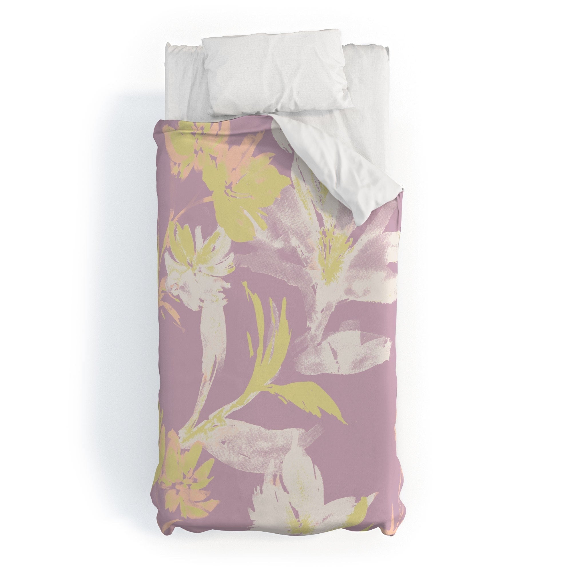 Gabriela Fuente Emma Lilac Floral Duvet Cover