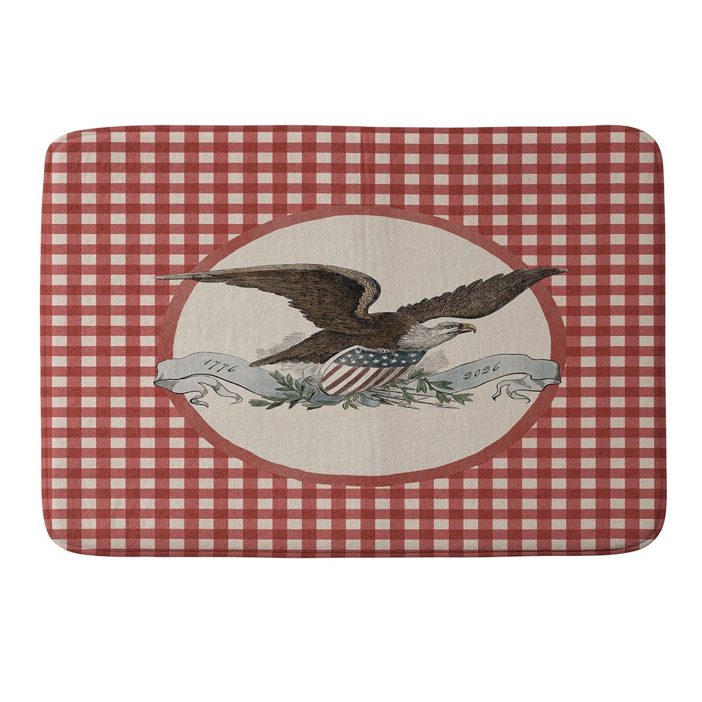 DENY Designs Gingham Eagle Memory Foam Bath Mat