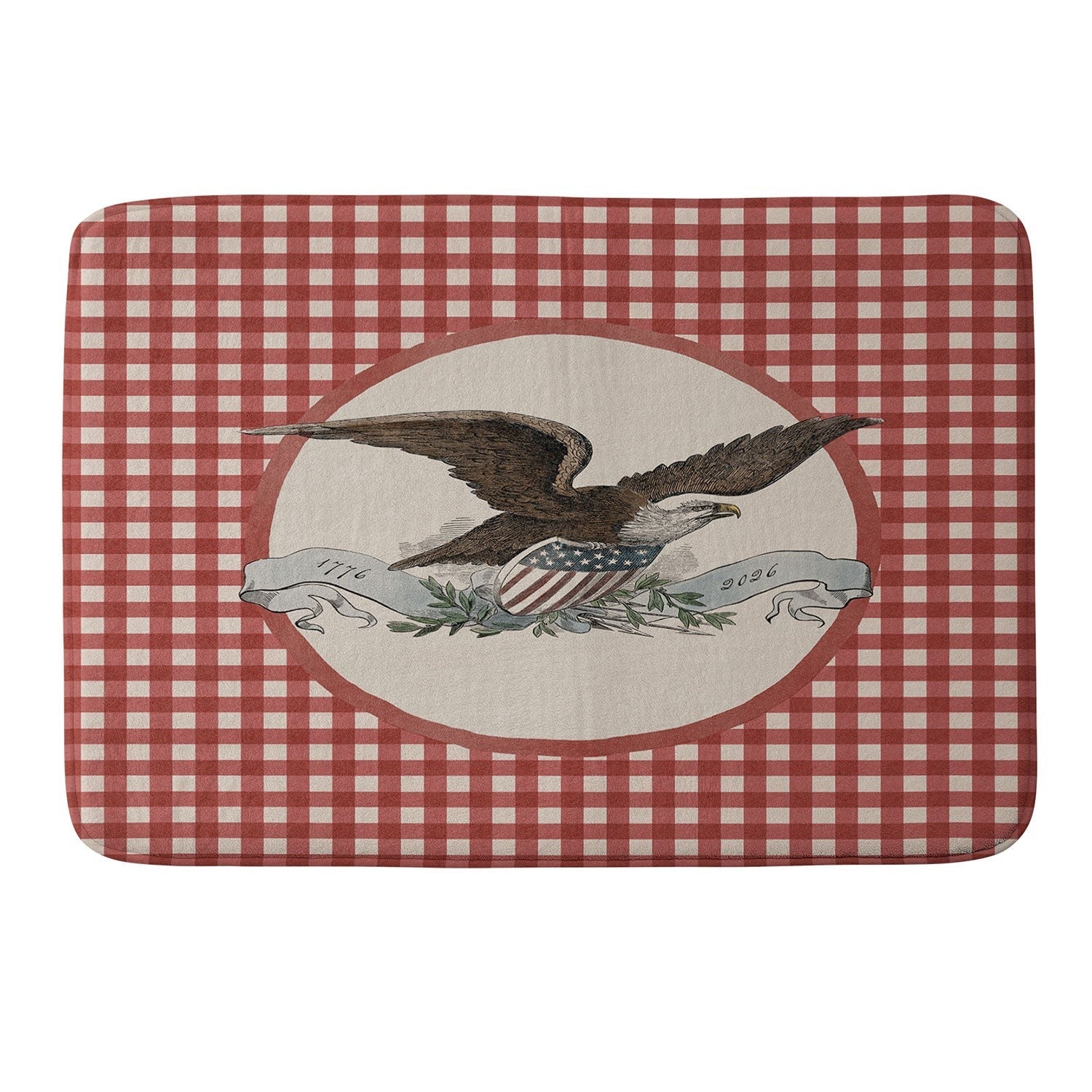 DENY Designs Gingham Eagle Memory Foam Bath Mat