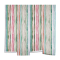 Ninola Design Botanic Retreat Watercolor Stripes Green Orange Red Wall Mural