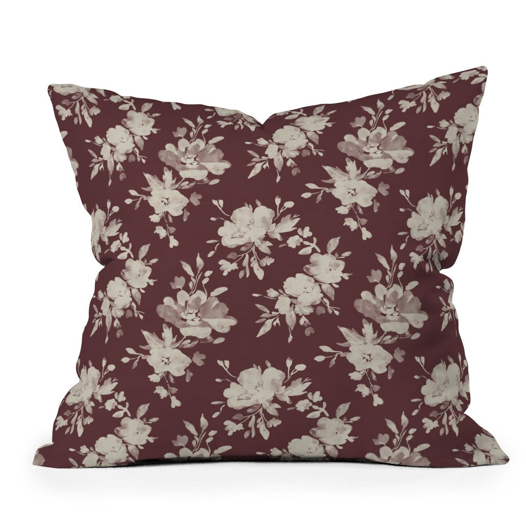 Marta Barragan Camarasa Antique Petal Romance Outdoor Throw Pillow