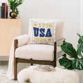 DENY Designs USA Stamp Throw Pillow