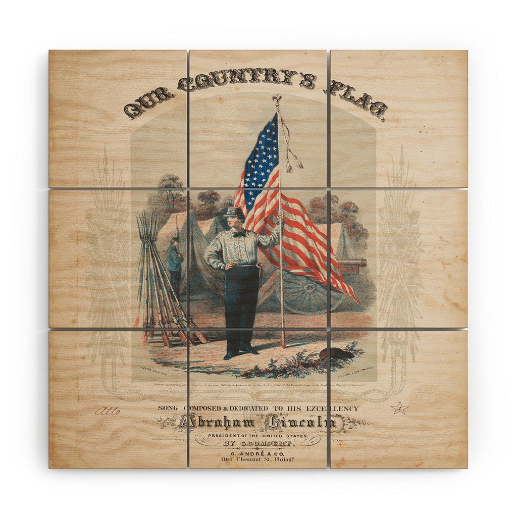 DENY Designs Our Country s Flag Wood Wall Mural