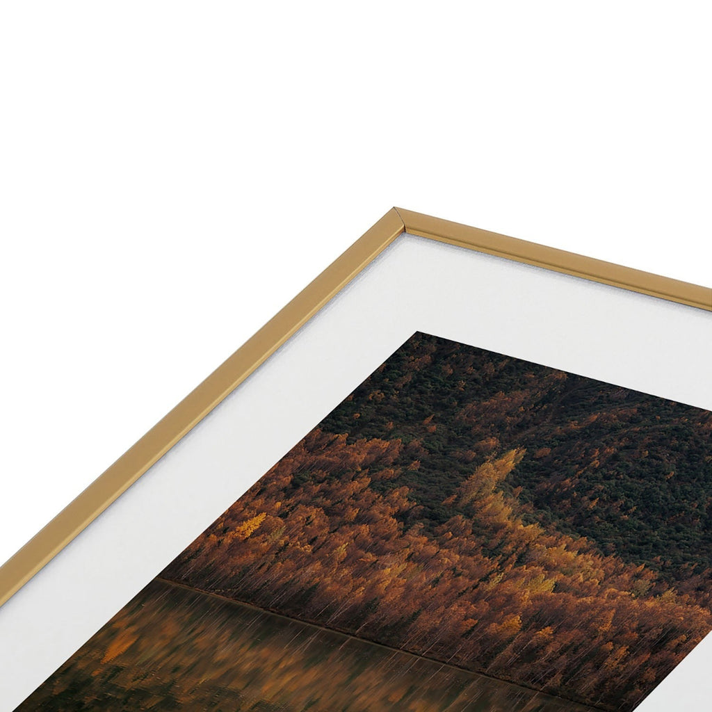 Hannah Kemp Fall Lake Metal Framed Art Print
