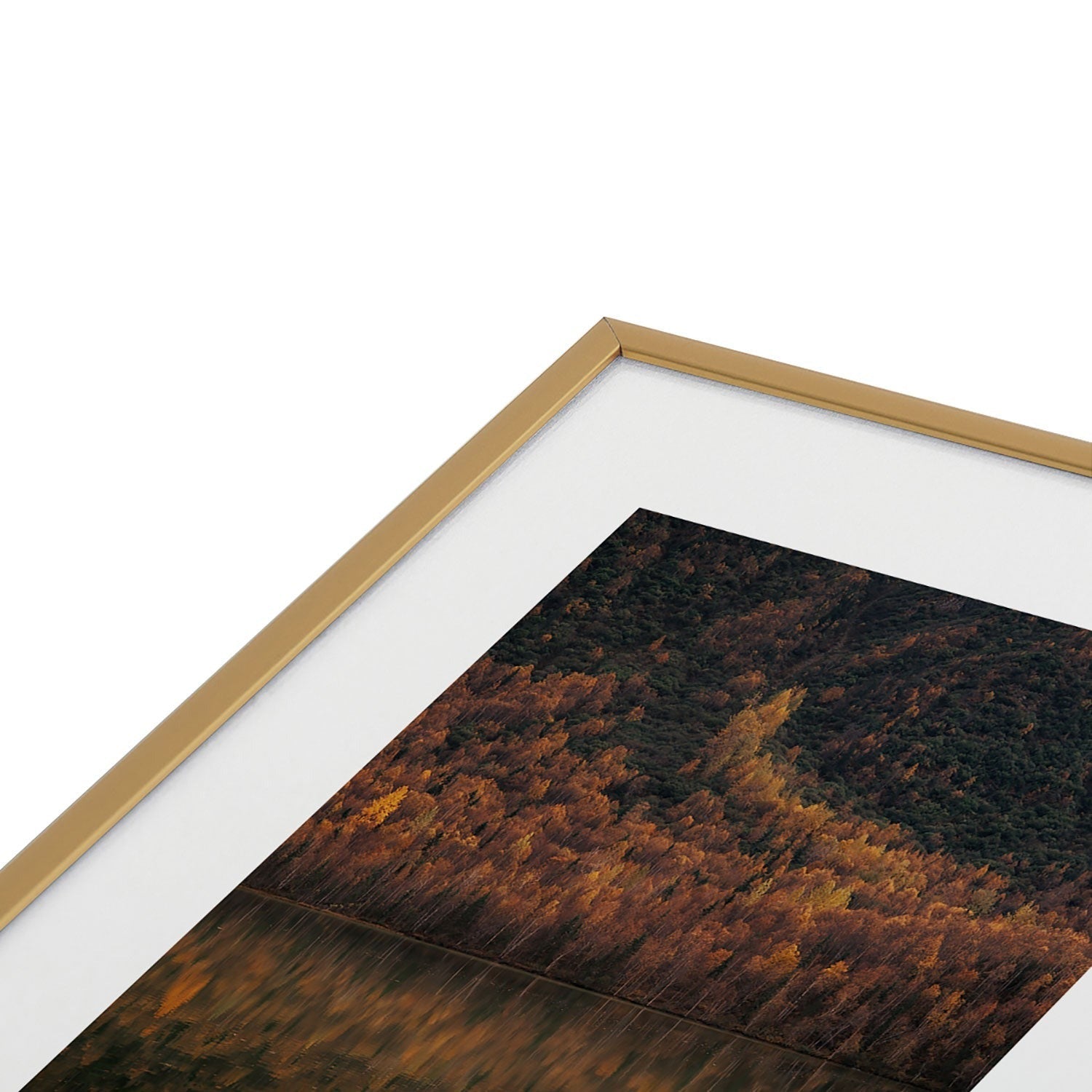 Hannah Kemp Fall Lake Metal Framed Art Print