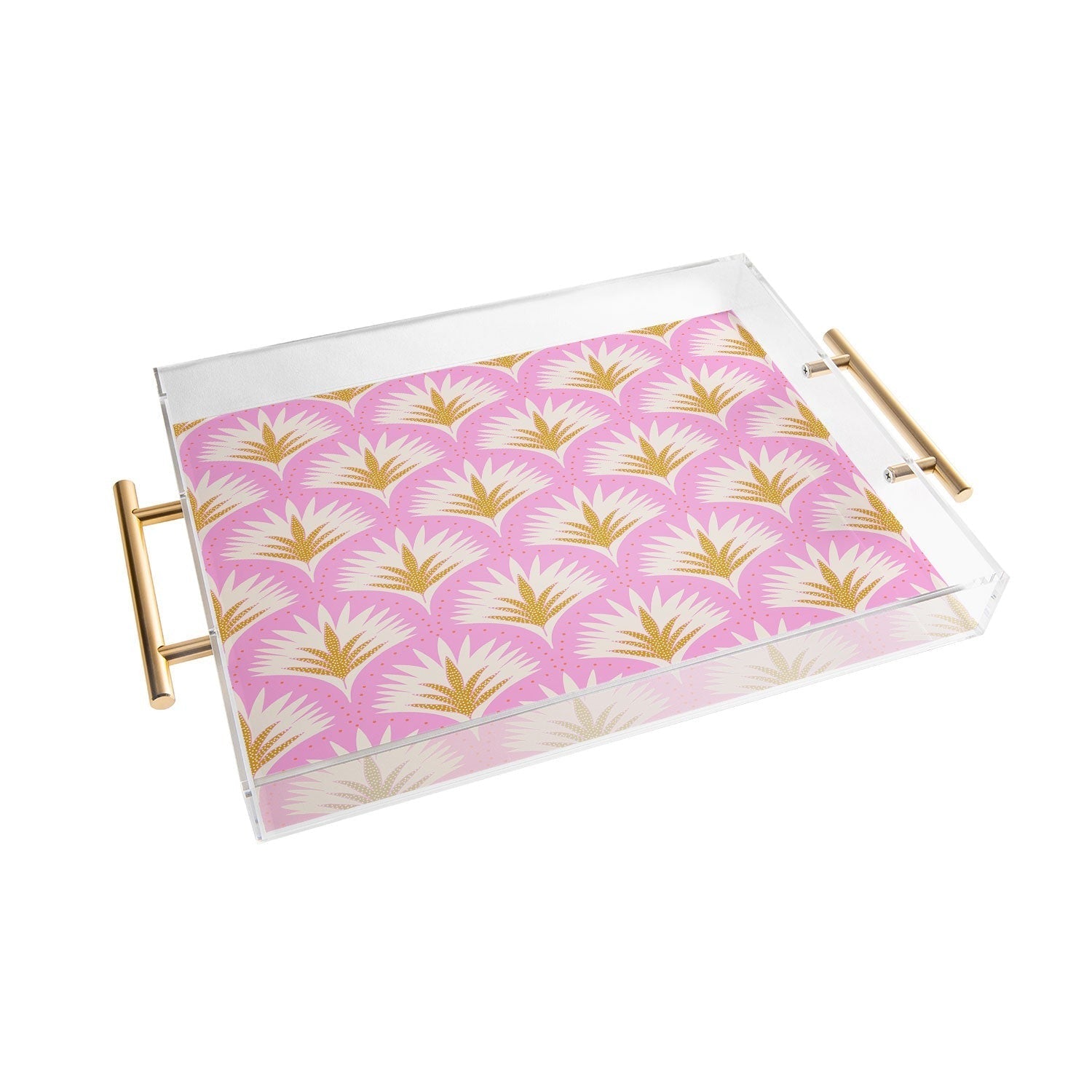 Jennifer Labre Pink Palmetto Acrylic Tray