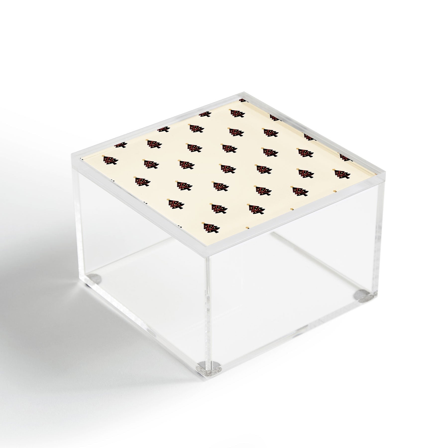 Design by Spark Black And Gold Christmas Tree Acrylic Box