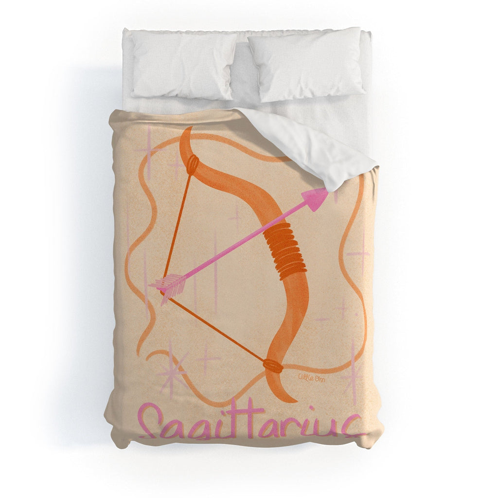 Little Om Zodiac Sign Sagittarius Duvet Cover
