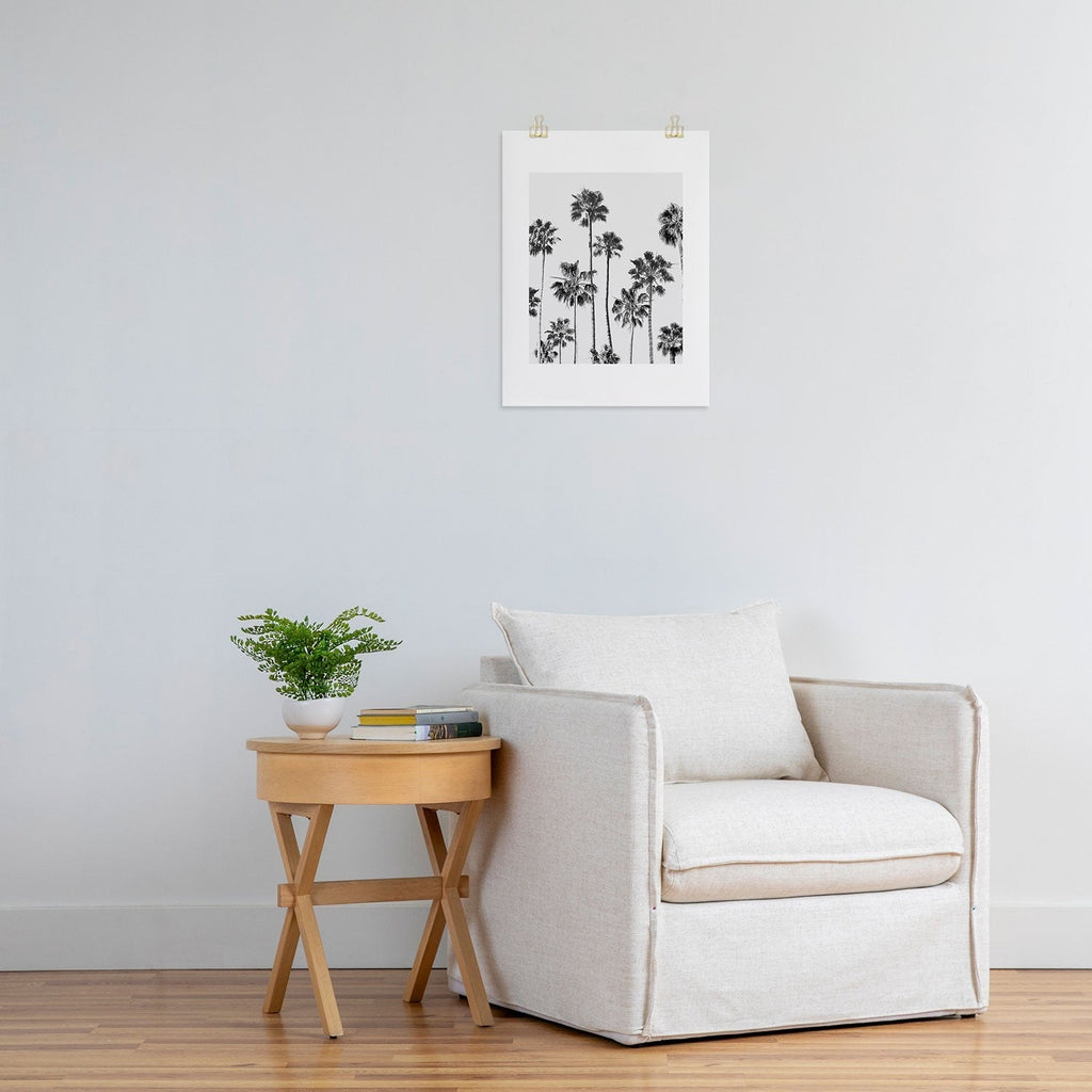 Gal Design Black And White Palms Art Print