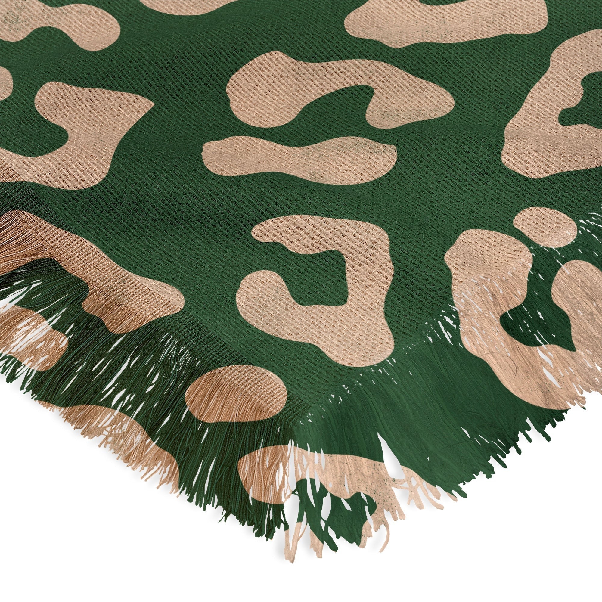 Avenie BR Cheetah Print In Green Throw Blanket