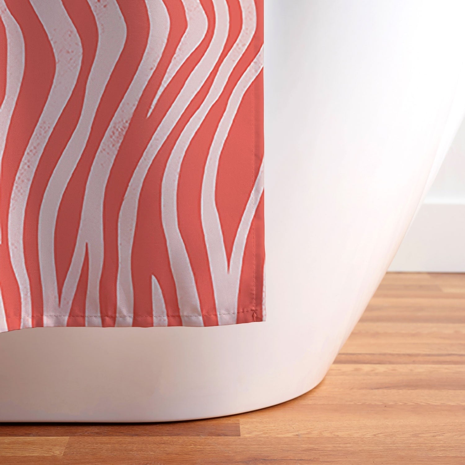 Avenie BR Red Zebra Stripe Shower Curtain