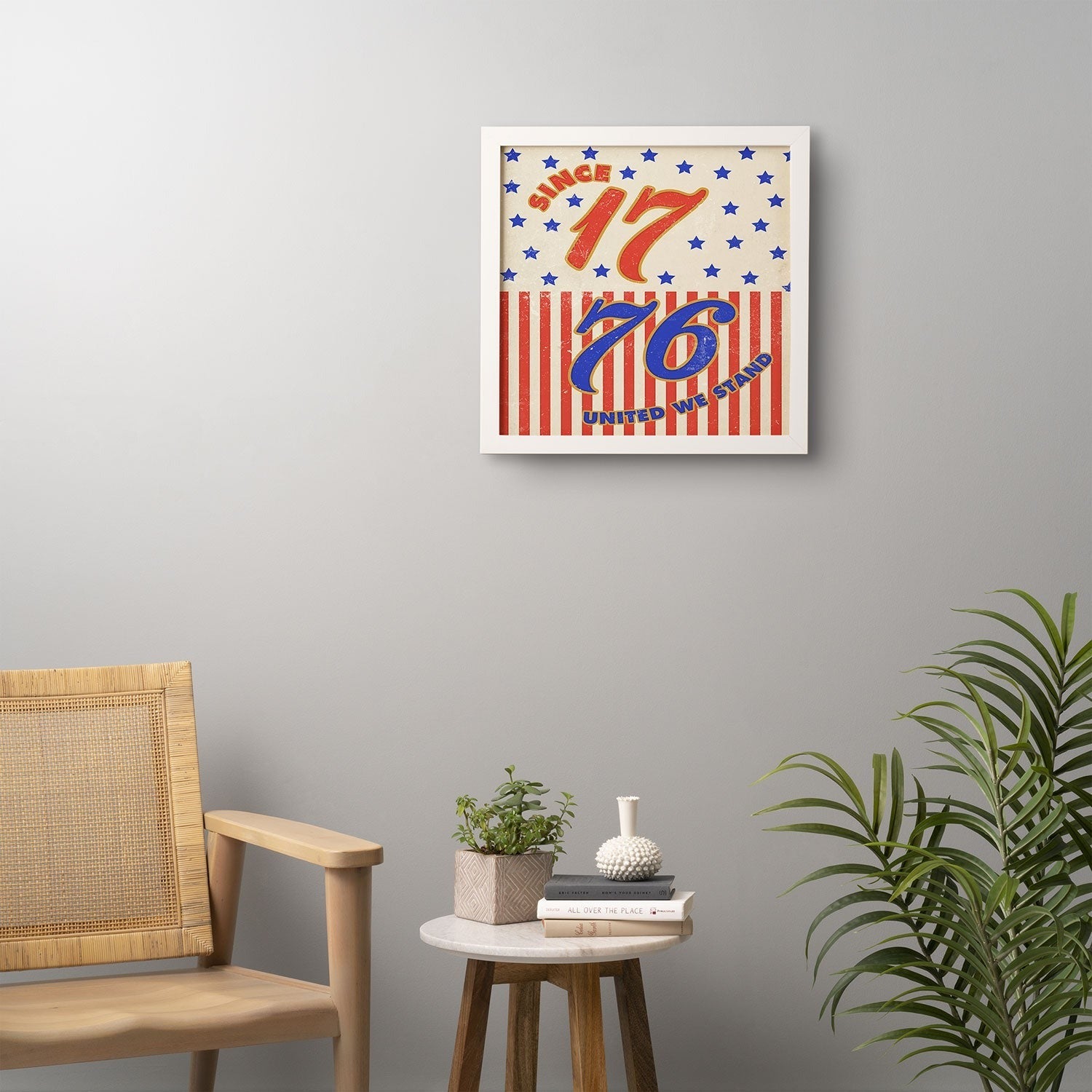 DENY Designs 1776 Stars Framed Wall Art