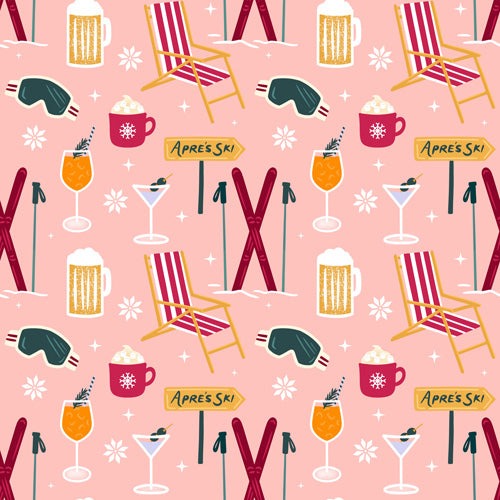 Design by Spark Apres Ski Holiday Shower Curtain
