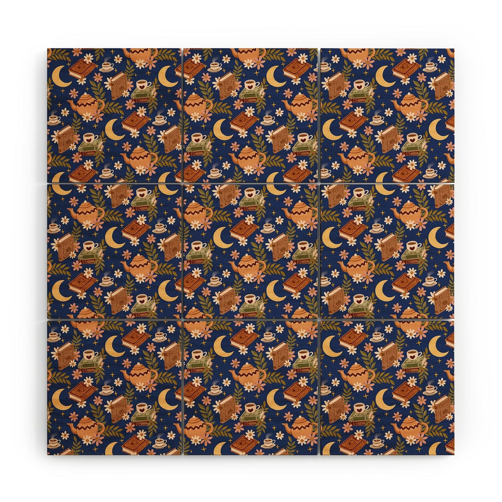 Avenie Moonlit Reading Nook II Wood Wall Mural