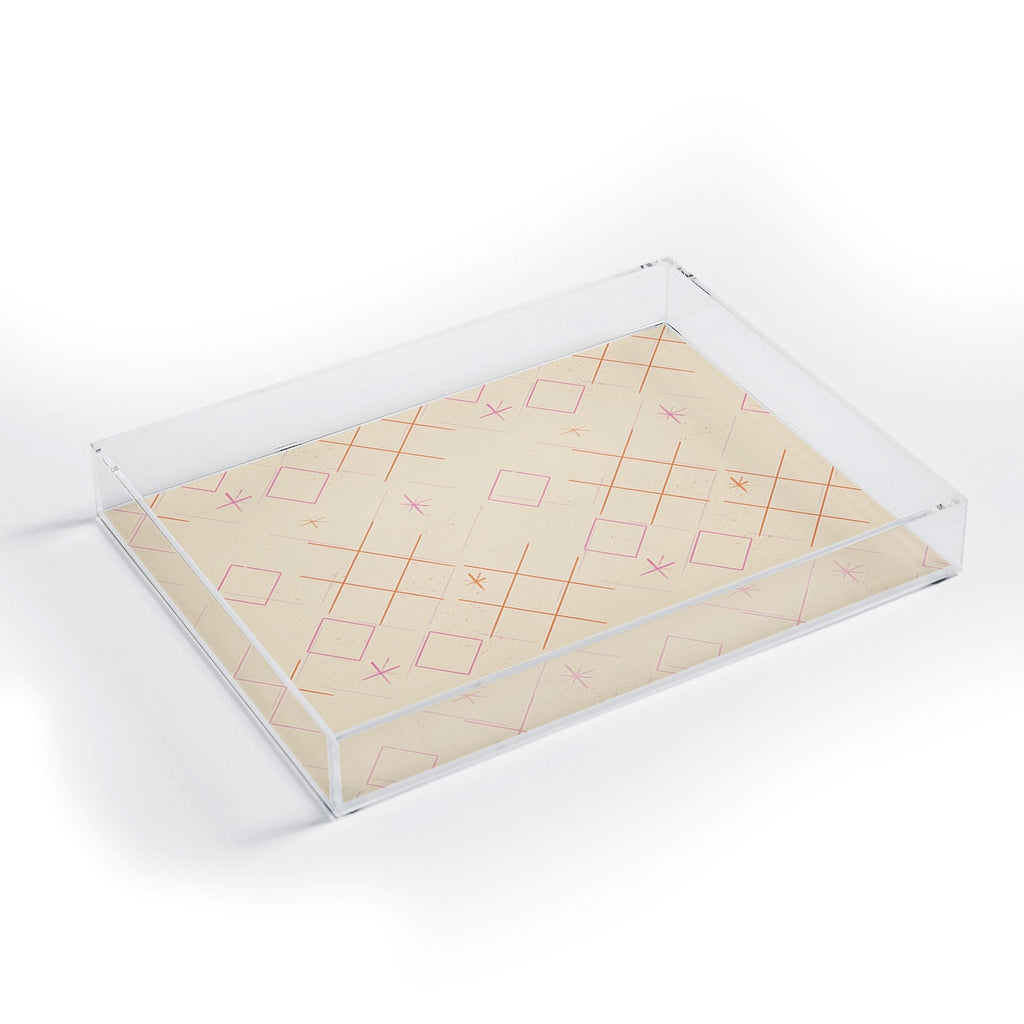 Little Om Starry Web cream Acrylic Tray