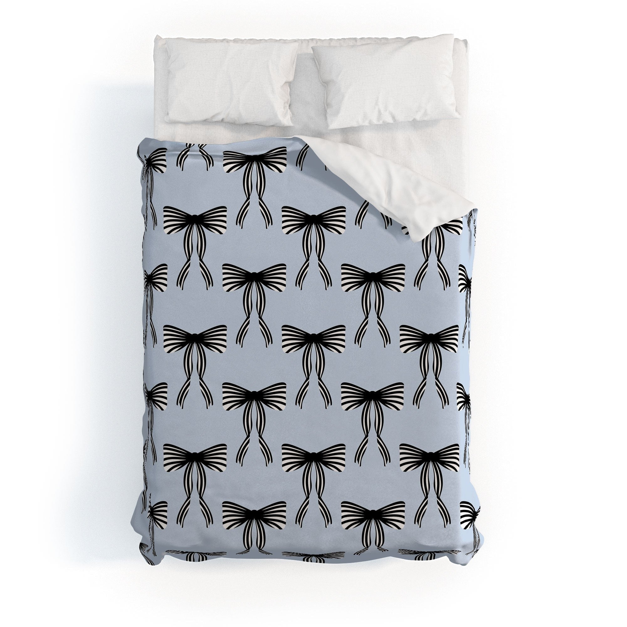 Design by Spark Black Striped Bows Duvet Cover