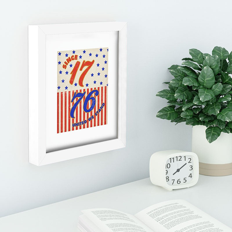 DENY Designs 1776 Stars Recessed Framing Rectangle