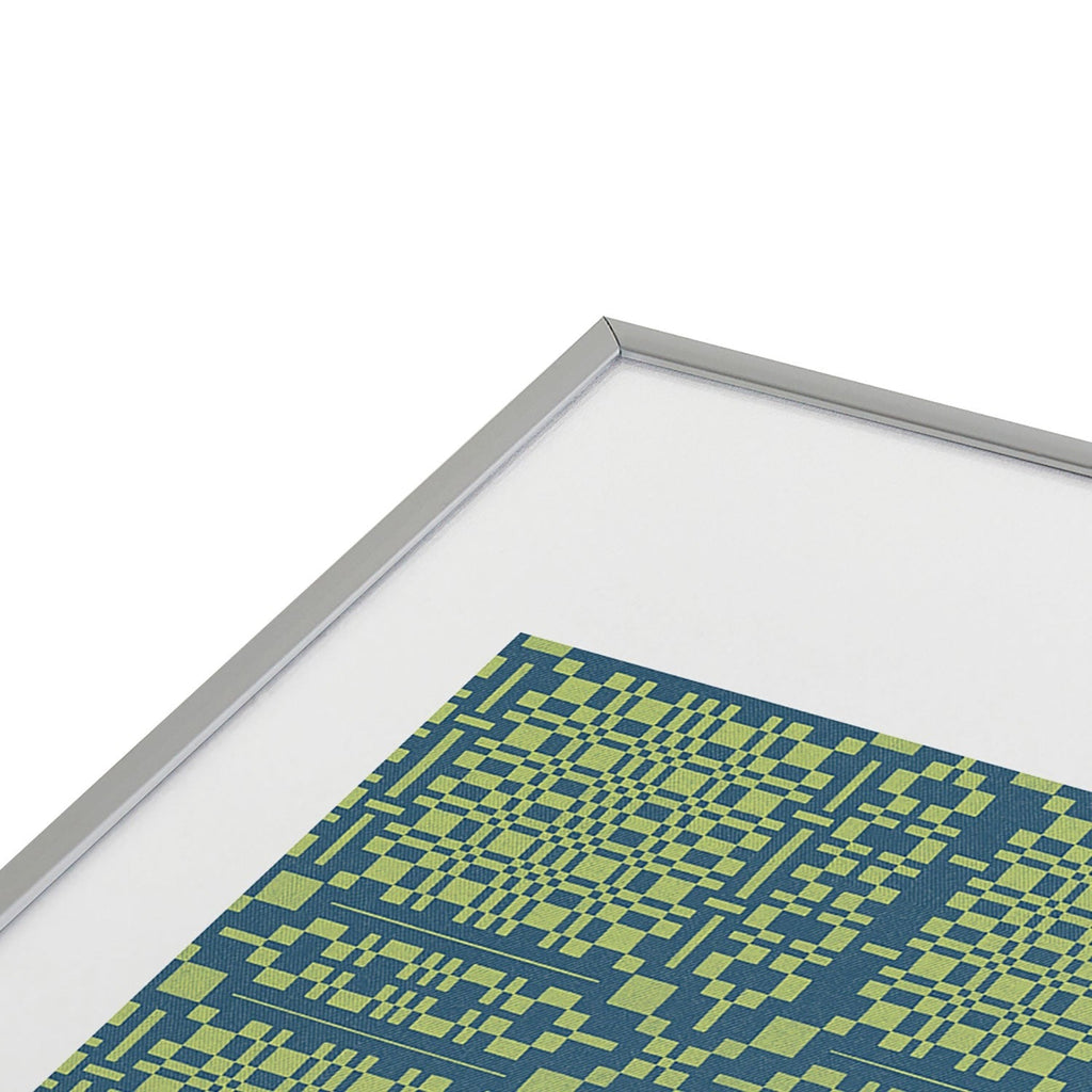 Marta Barragan Camarasa Nostalgic Grid Design Metal Framed Art Print