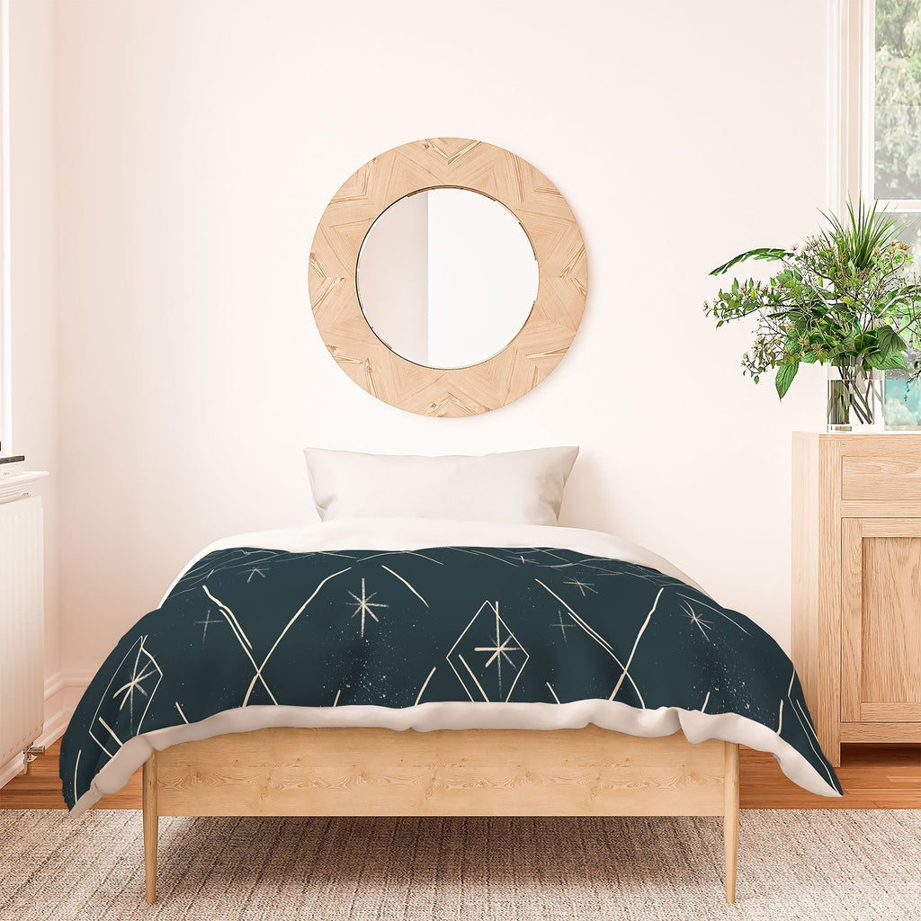Little Om Starry Web navy Duvet Cover