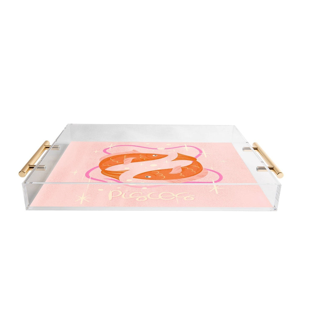 Little Om Zodiac Sign Pisces Acrylic Tray