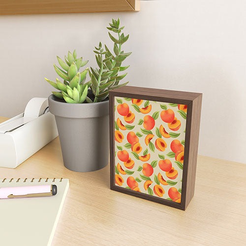 Jessica Molina Peach Pattern Framed Mini Art Print