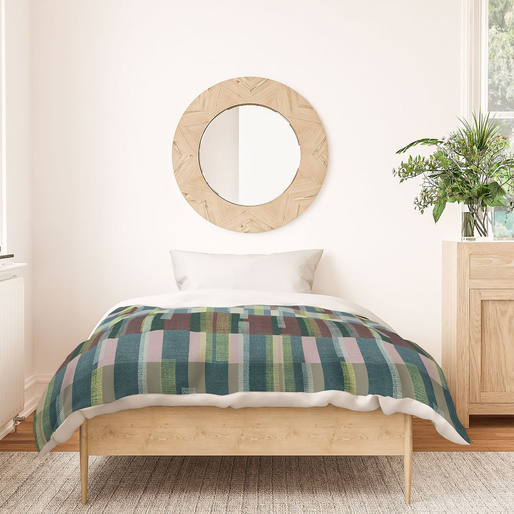 Marta Barragan Camarasa Dynamic Linear Blocks Duvet Cover