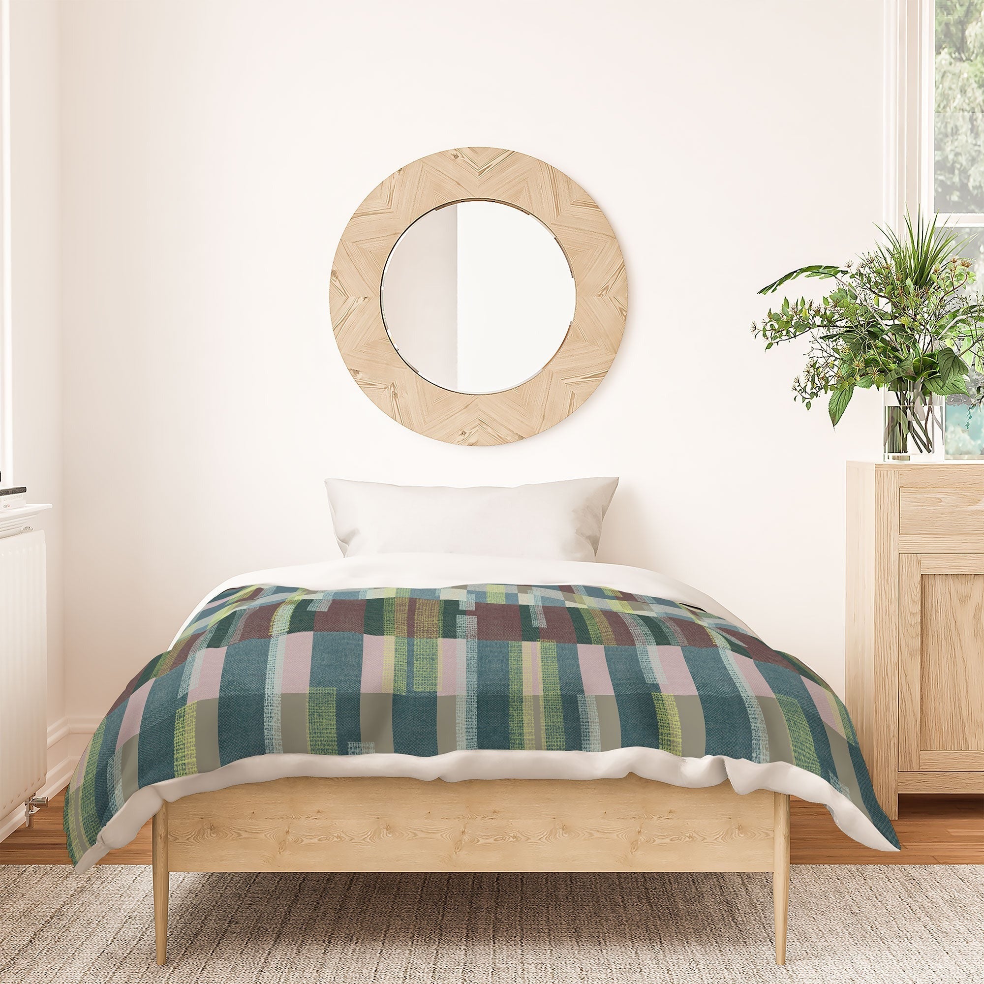 Marta Barragan Camarasa Dynamic Linear Blocks Duvet Cover