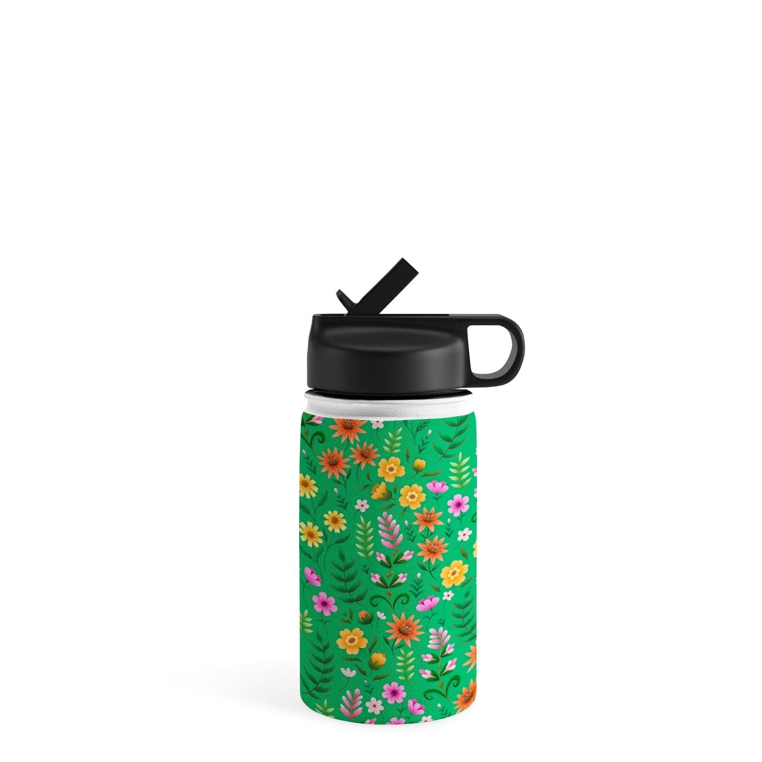 Pimlada Phuapradit Ditsy Spring Floral Green Water Bottle