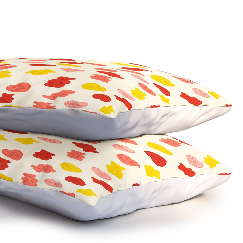 Design by Spark Gummy Bears and Candy Hearts Valentines Pillow Shams