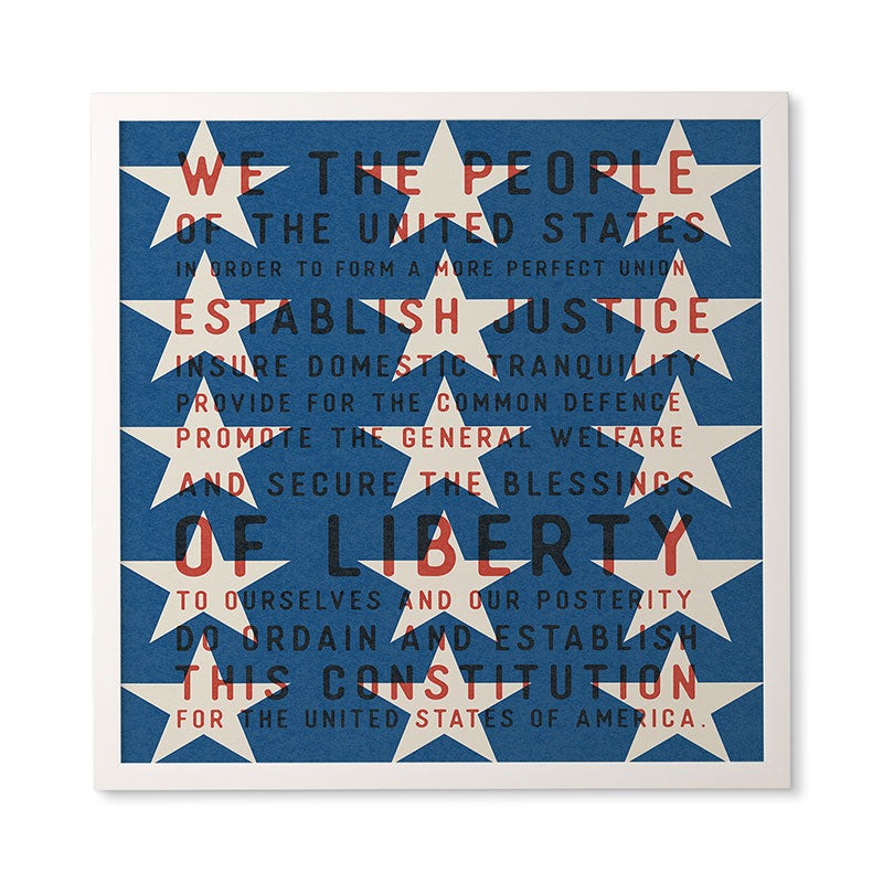 DENY Designs Starred Preamble Framed Wall Art