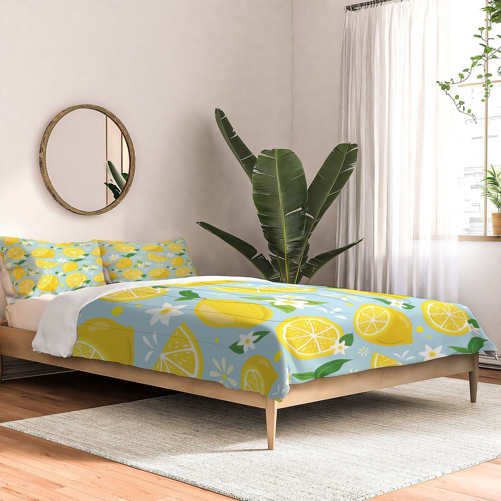 Design by Spark Lemony Fresh Florals Comforter