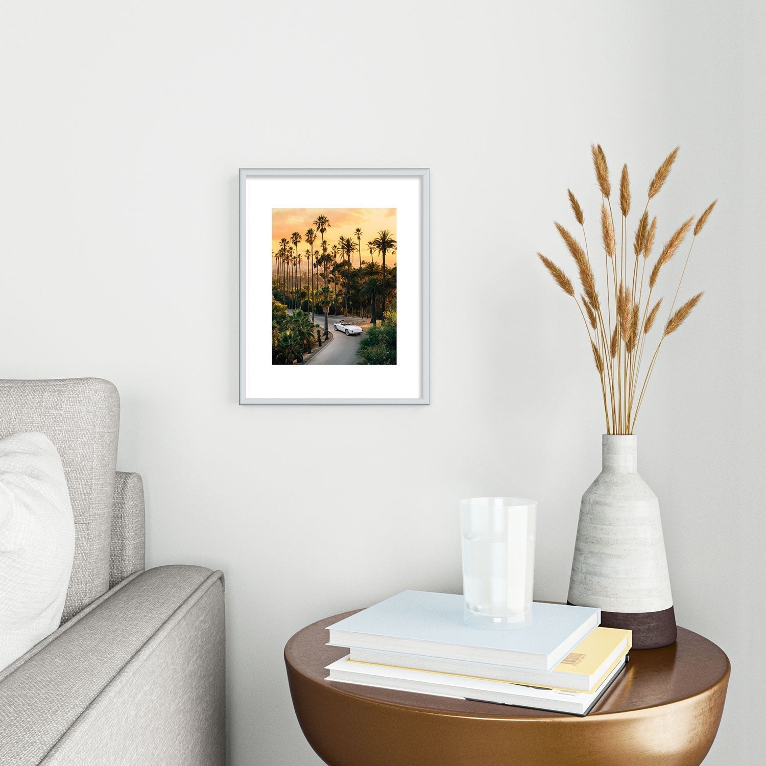 Gal Design Sunset Blvd Metal Framed Art Print
