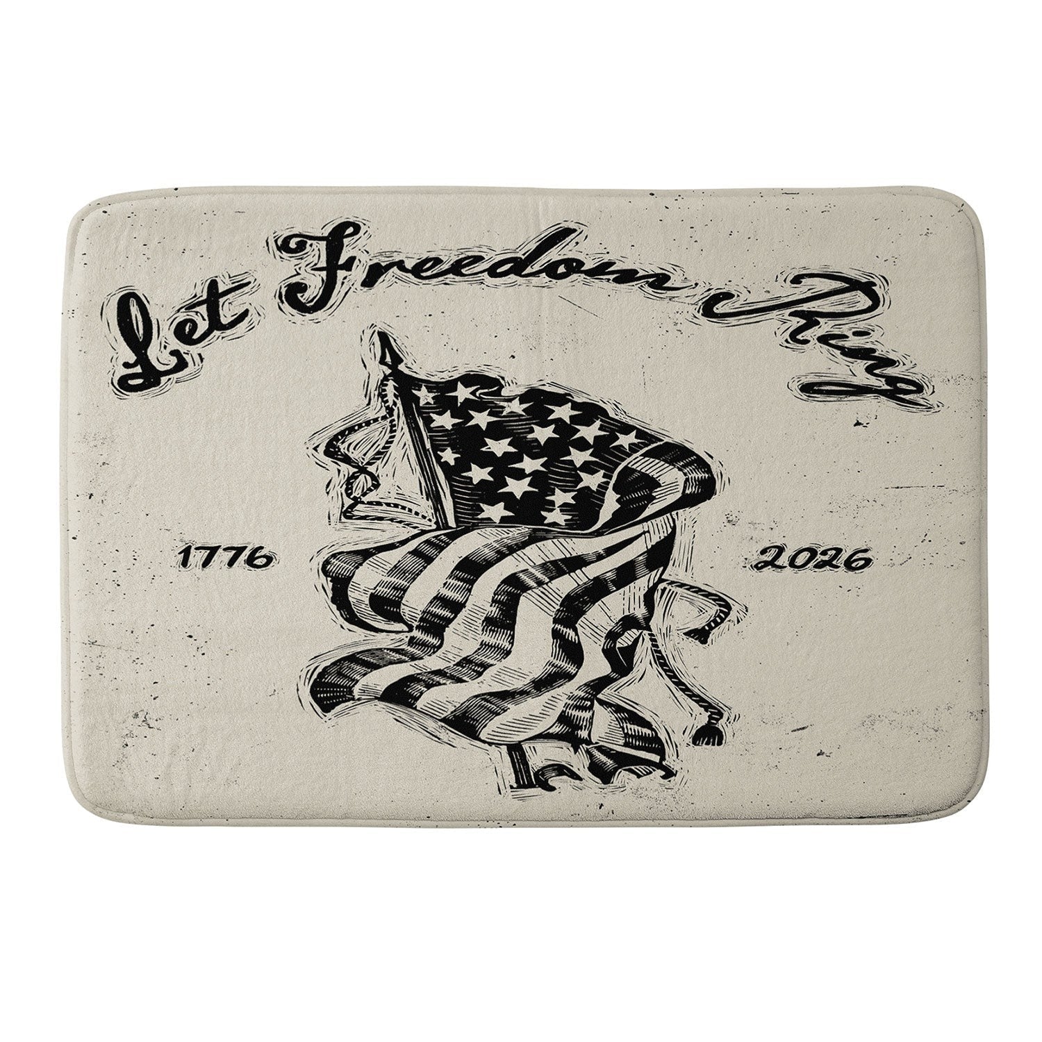 DENY Designs Let Freedom Ring Block Memory Foam Bath Mat