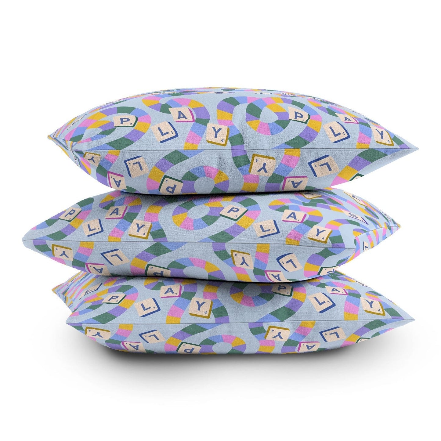 Design by Spark Scrabble Board Game Night Outdoor Throw Pillow